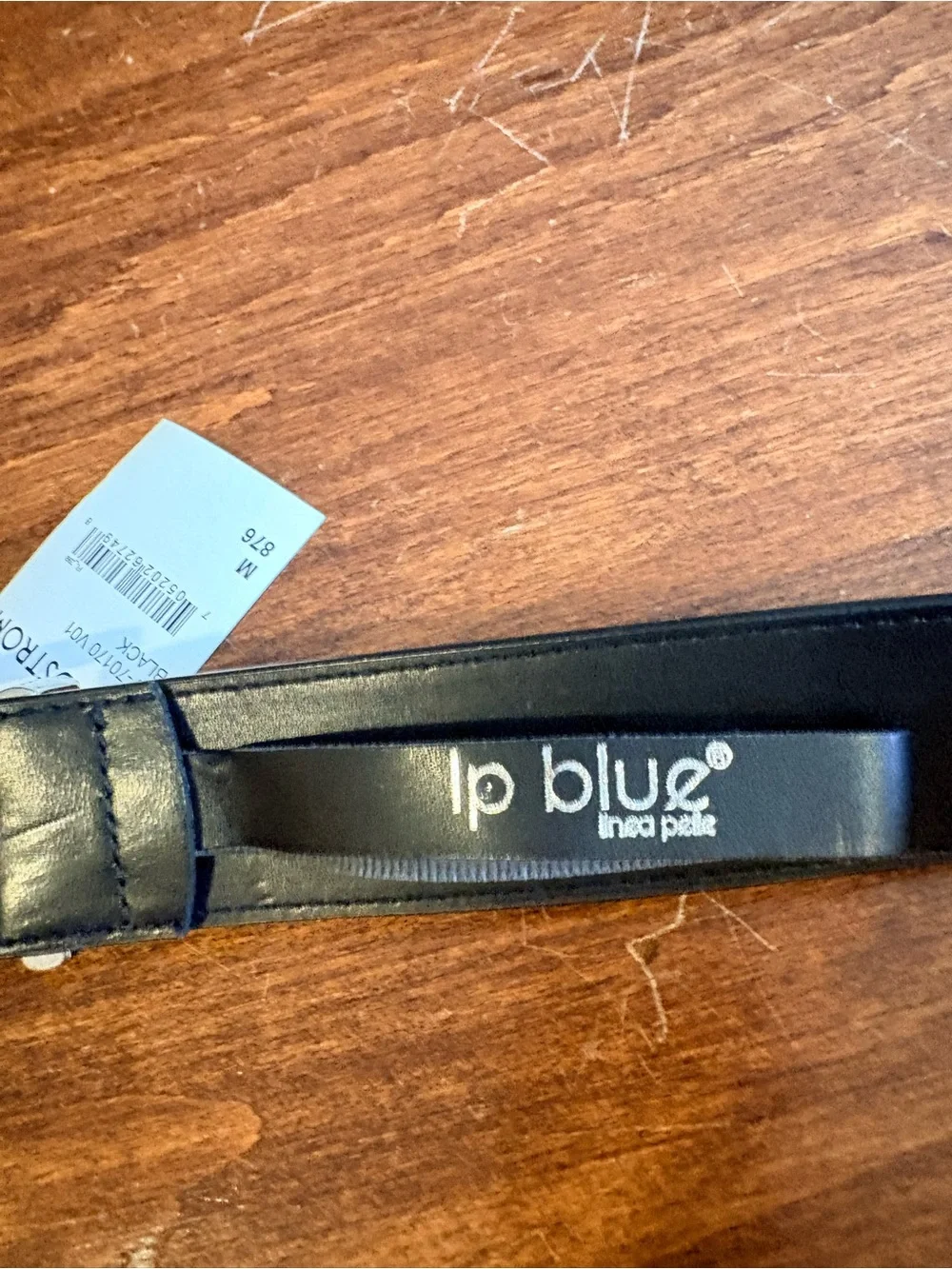 NWT Classic Black Womens Belt with Silver-Tone Buckle.  Size M.